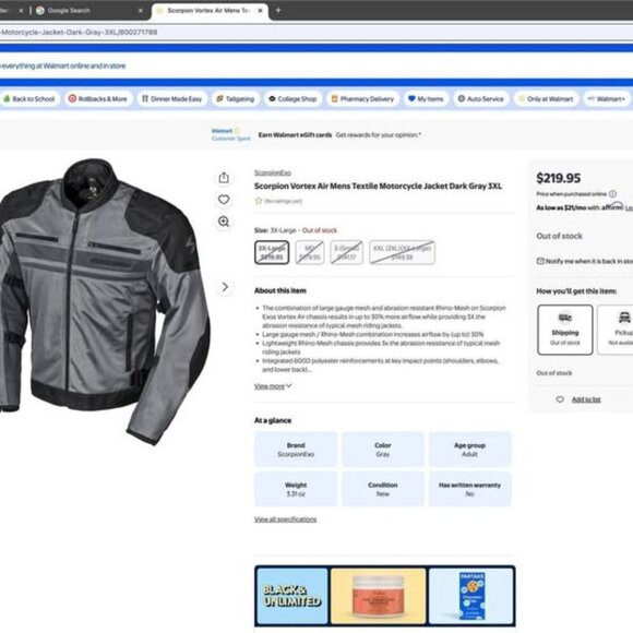 Scorpion EXO Vortex Air Men's Mesh Reflective Motorcycle Riding Jacket Abrasion - Picture 2 of 8